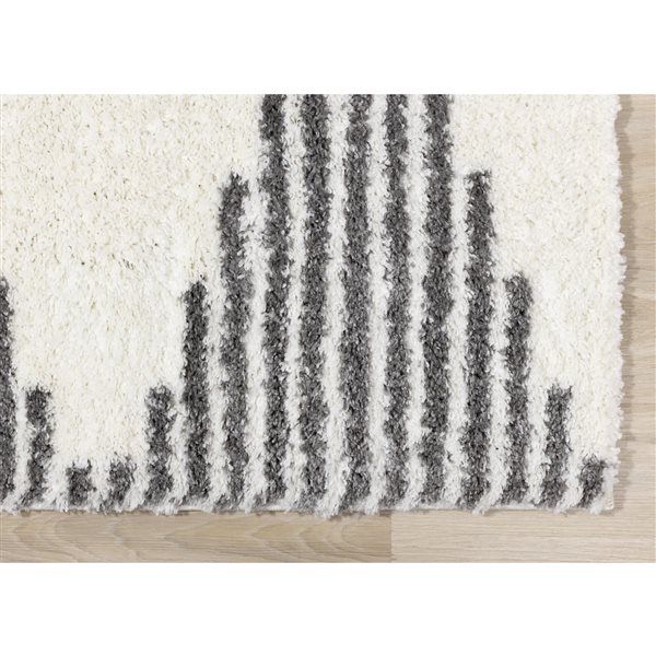 Rug Branch Marakai 5-ft x 8-ft Geometric Indoor Polypropylene Area Rug Cream