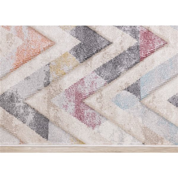 Rug Branch Islae 5-ft x 8-ft Chevron Indoor Polypropylene Area Rug - Beige