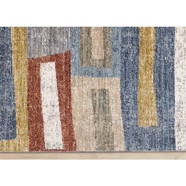 Rug Branch Ceyra 5-ft x 8-ft Distressed Indoor Polyester Area Rug - Orange