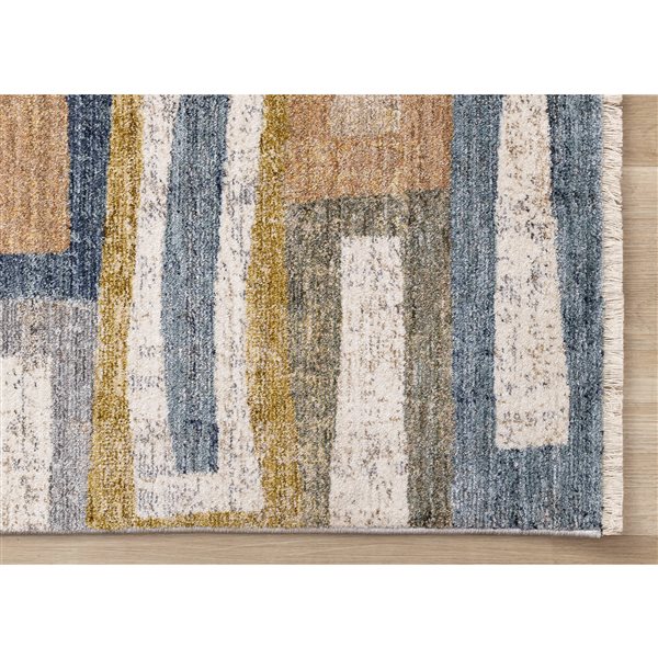 Rug Branch Ceyra 5-ft x 8-ft Distressed Indoor Polyester Area Rug - Orange