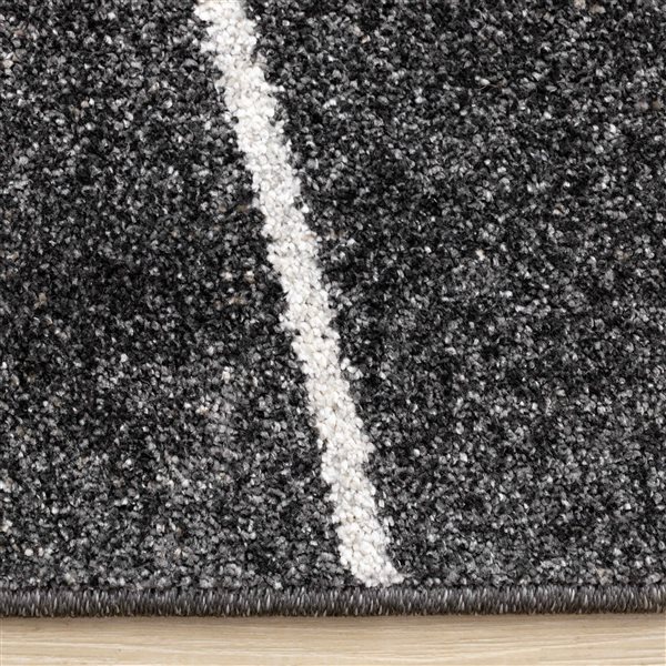 Rug Branch Sereni 5-ft x 8-ft Geometric Indoor Polyester Area Rug - Dark Grey