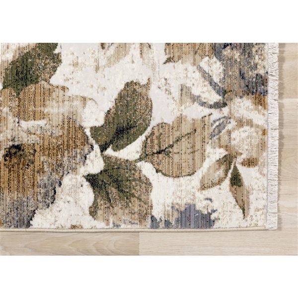 Rug Branch Solvyn 5-ft x 8-ft Botanical Indoor Polypropylene Area Rug - Beige