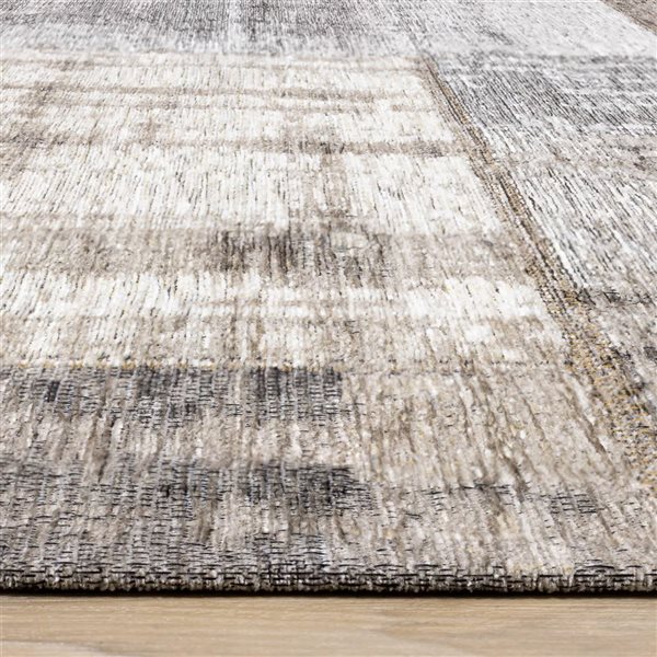 Rug Branch Lirien 5-ft x 8-ft Patchwork Indoor Acrylic Area Rug - Grey
