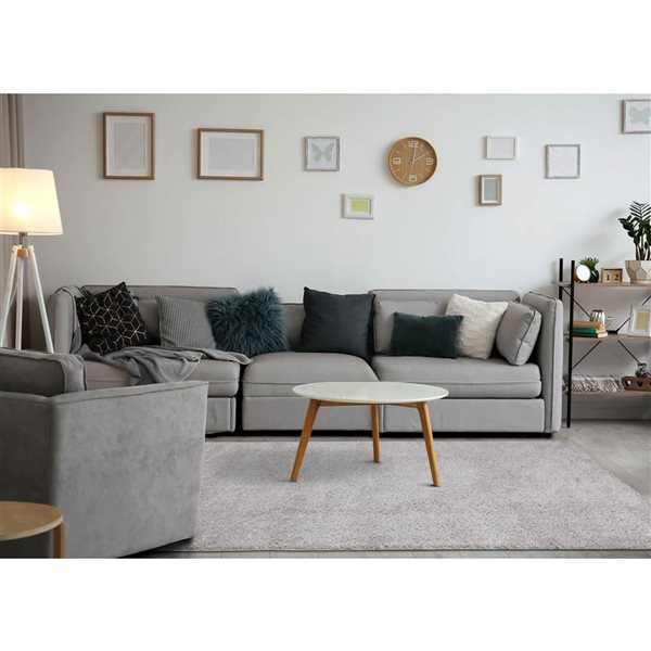 Rug Branch Marakai 4-ft x 6-ft Tonal/Solid Indoor Polypropylene Area Rug - Grey