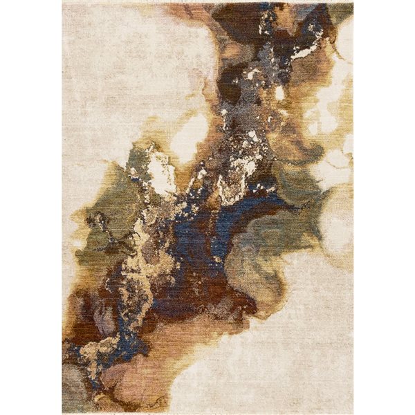 Rug Branch Ceyra 5-ft x 8-ft Organic Indoor Polyester Area Rug - Beige