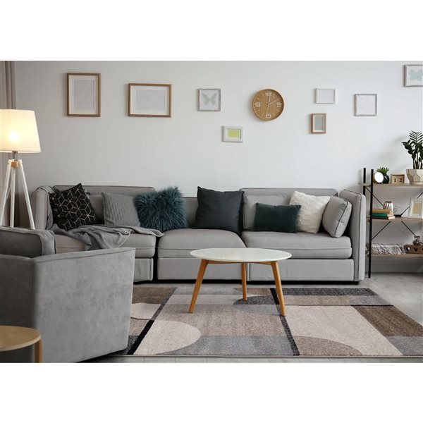 Rug Branch Eden 5-ft x 8-ft Geometric Indoor Polypropylene Area Rug - Beige