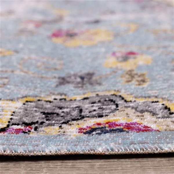 Rug Branch Callaya 4-ft x 6-ft Distressed Indoor Polypropylene Area Rug - Blue