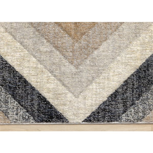 Rug Branch Cora 5-ft x 8-ft Geometric Indoor Polyester Area Rug - Grey