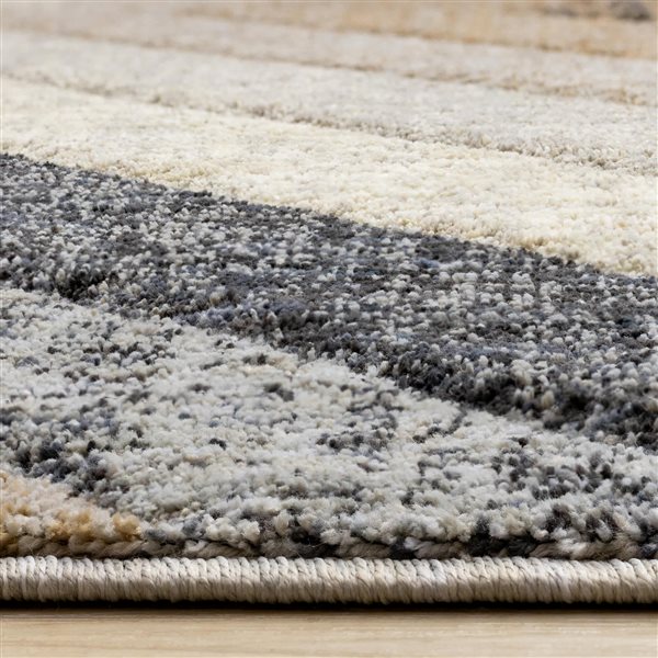 Rug Branch Cora 5-ft x 8-ft Geometric Indoor Polyester Area Rug - Grey