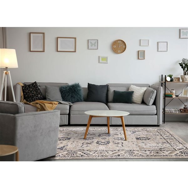 Rug Branch Jovira 5-ft x 8-ft Elegant Indoor Polypropylene Area Rug - Beige