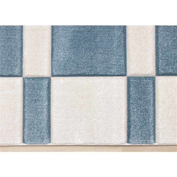 Rug Branch Islae 5-ft x 8-ft Geometric Indoor Polypropylene Area Rug - Blue/Cream