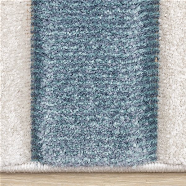 Rug Branch Islae 5-ft x 8-ft Geometric Indoor Polypropylene Area Rug - Blue/Cream