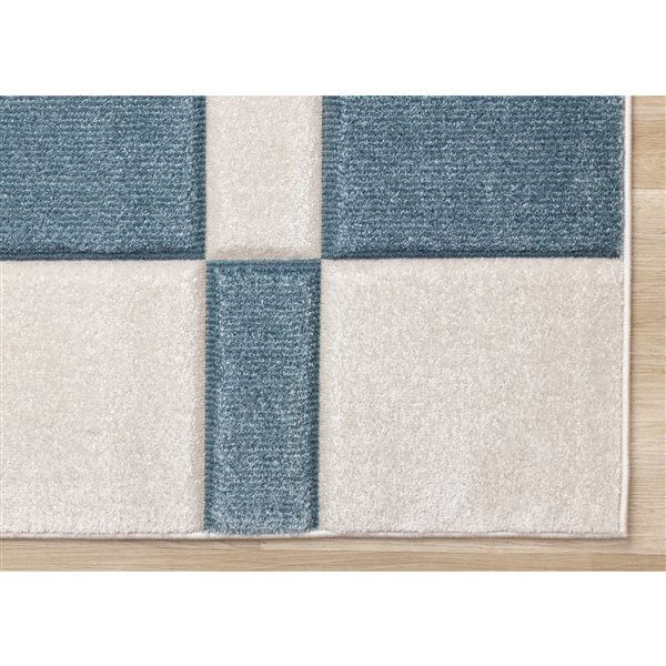 Rug Branch Islae 5-ft x 8-ft Geometric Indoor Polypropylene Area Rug - Blue/Cream