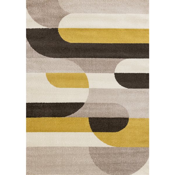 Rug Branch Eluna 5-ft x 8-ft Geometric Indoor Polypropylene Area Rug - Beige