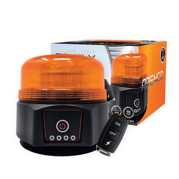 Arenco Magnetic Flashing Rechargeable Beacon w/ Remote Control
