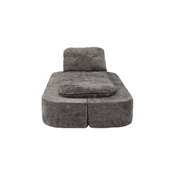 Velago Bread Grey Polyester Blend 3-Seat Sofa