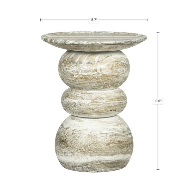 LH Home Temple Side Table - Grey Mist