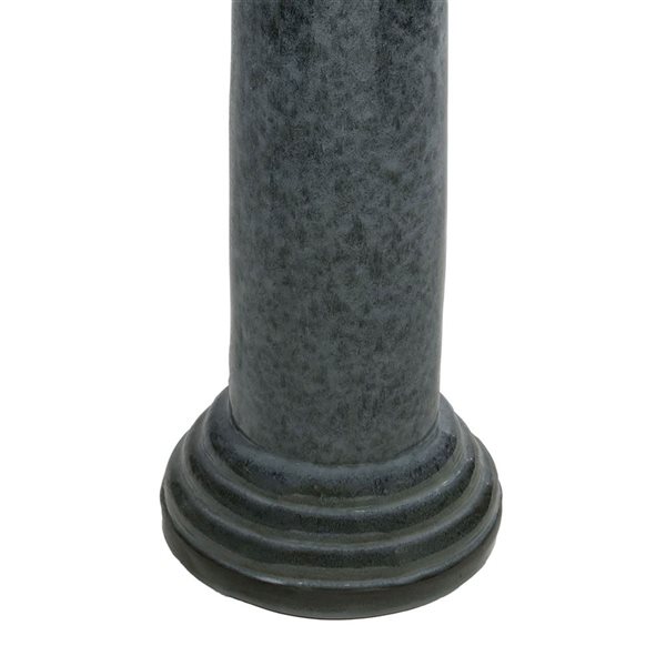 Sunnydaze Decor Toulon Black Mist Ceramic Bird Bath - Black