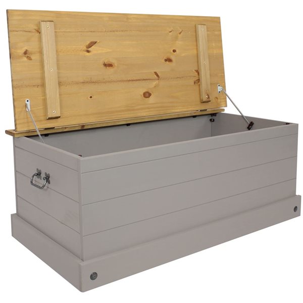 Sunnydaze Decor Solid Pine Trunk 39.5-in w/ Handles - Grey