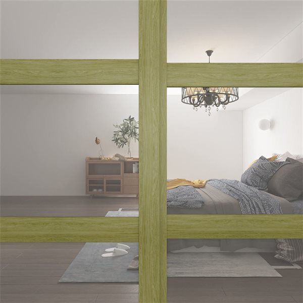 Landon & Co. 48 x 80-1/2-in Sesame 3-Lite Clear Mirror Sliding Door