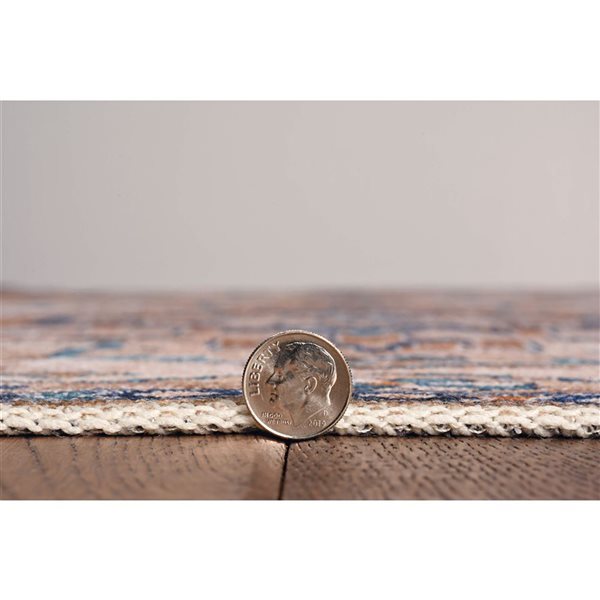 Linon Home Décor Julian Ivory & Gold 2 x 8-ft Washable Runner Rug