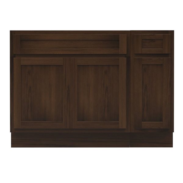 Vanity Art 48 x 21 x 32.5-in Freestanding 1-Drawer Bath Vanity Oak Cabinet without Top - Brown