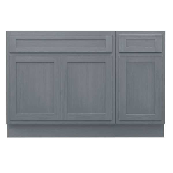 Vanity Art 51 x 21 x 32.5-in Freestanding Bath Vanity Oak Cabinet without Top - Silver