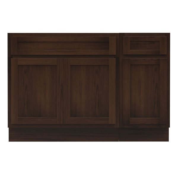 Vanity Art 45 x 21 x 32.5-in Freestanding 1-Drawer Bath Vanity Oak Cabinet without Top - Brown