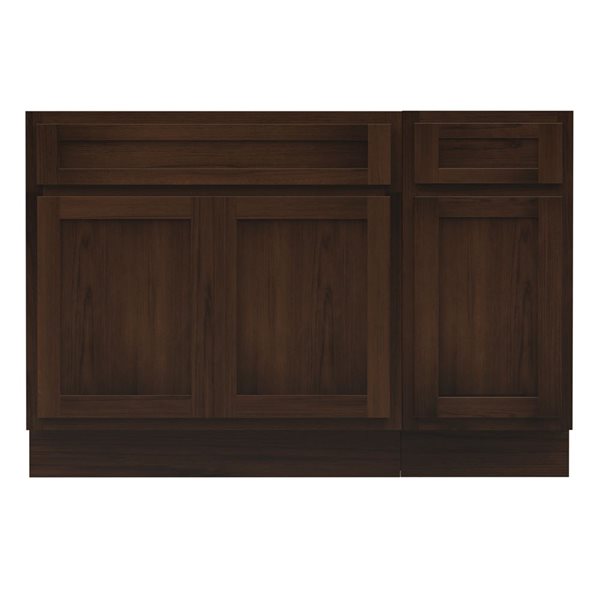 Vanity Art 45 x 21 x 32.5-in Freestanding 1-Drawer Bath Vanity Oak Cabinet without Top - Brown
