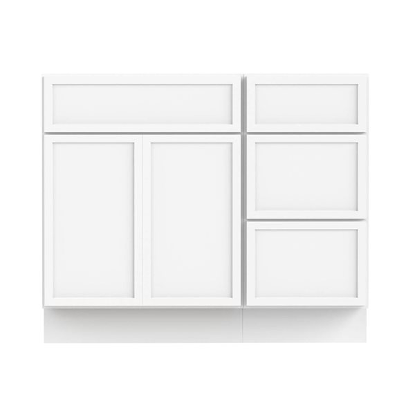 Vanity Art 39-in W x 21-in D x 32.5-in H 3-Drawer Bathroom Vanity w/o Top - White