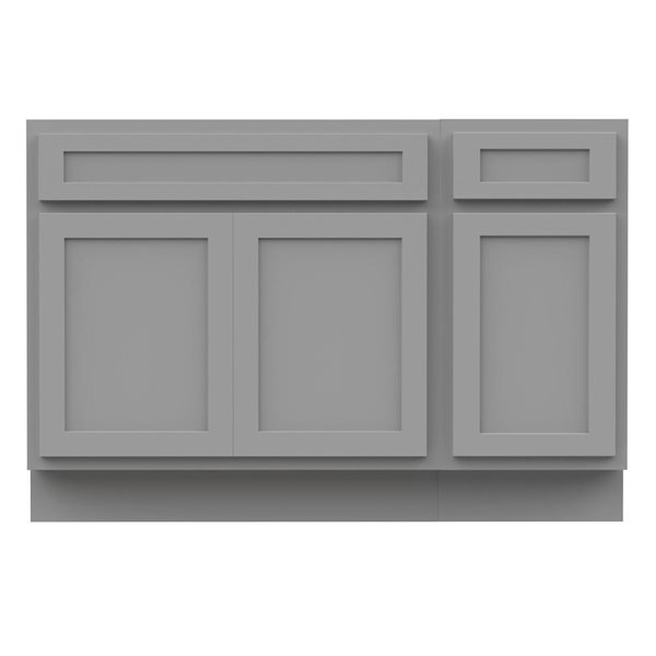 Vanity Art 54 x 21 x 32.5-in Freestanding 1-Drawer Bath Vanity Oak Cabinet without Top - Grey