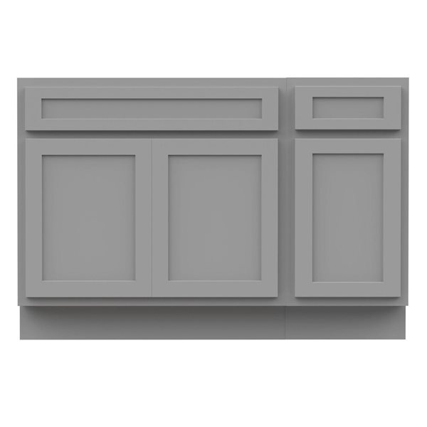 Vanity Art 54 x 21 x 32.5-in Freestanding 1-Drawer Bath Vanity Oak Cabinet without Top - Grey