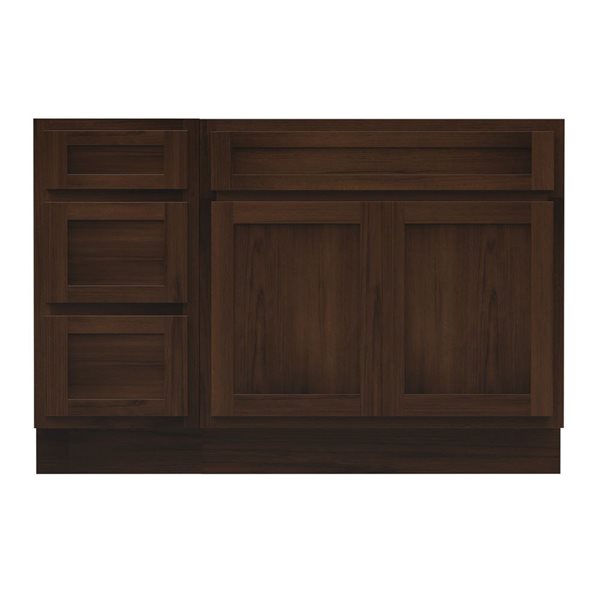 Vanity Art 45 x 21 x 32.5-in Freestanding Bath Vanity Oak Cabinet without Top - Brown