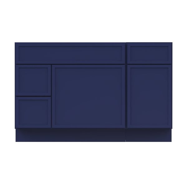 Vanity Art 51-in W x 21-in D x 32.5-in H 3-Drawer Bathroom Vanity w/o Top - Blue