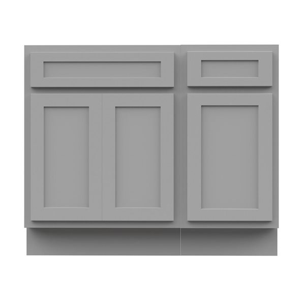 Vanity Art 39-in W x 21-in D x 32.5-in H 3-Drawer Bathroom Vanity w/o Top - Grey