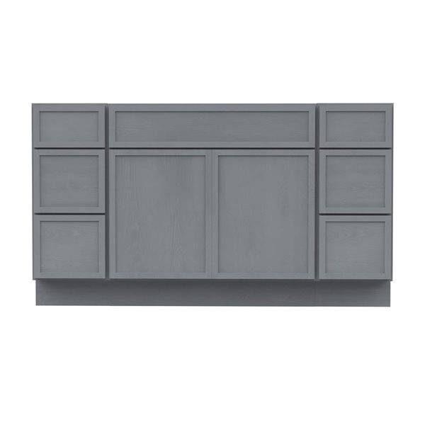 Vanity Art 57-in W x 21-in D x 32.5-in H 6-Drawer Bathroom Vanity