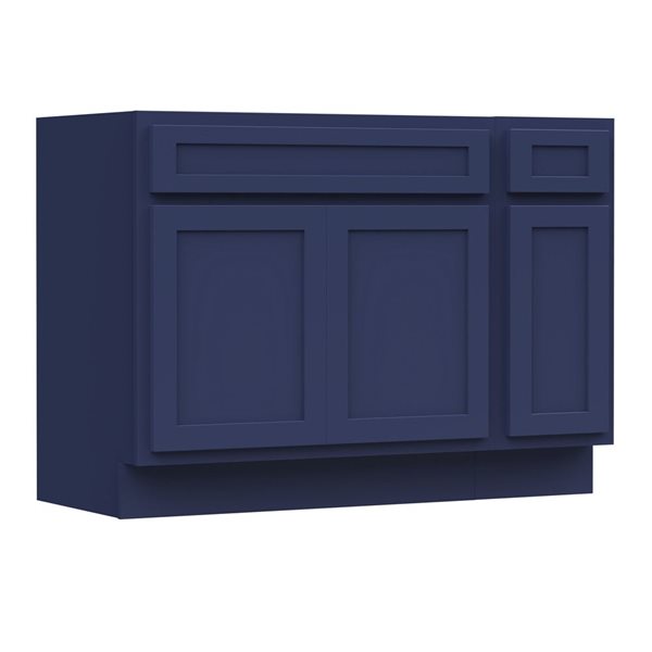 Vanity Art 48 x 21 x 32.5-in Freestanding 1-Drawer Bath Vanity Oak Cabinet without Top - Blue