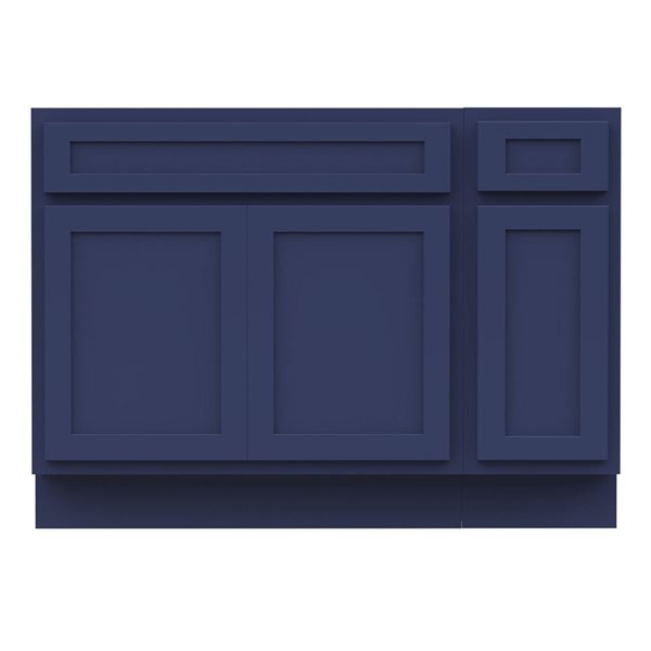 Vanity Art 48 x 21 x 32.5-in Freestanding 1-Drawer Bath Vanity Oak Cabinet without Top - Blue
