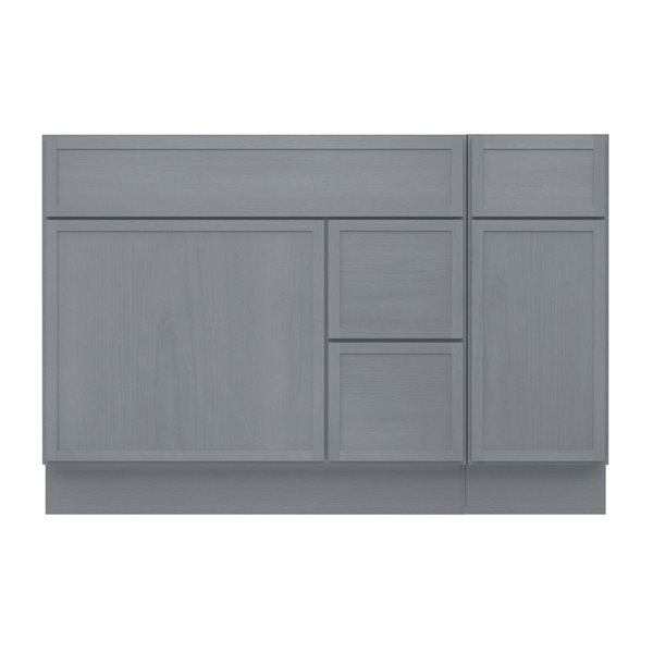 Vanity Art 48-in W x 21-in D x 32.5-in H 3-Drawer Bathroom Vanity w/o Top - Smoky Grey