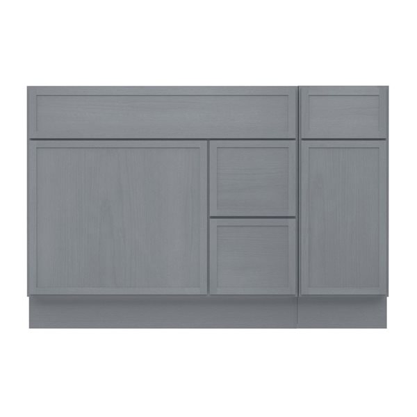 Vanity Art 48-in W x 21-in D x 32.5-in H 3-Drawer Bathroom Vanity w/o Top - Smoky Grey