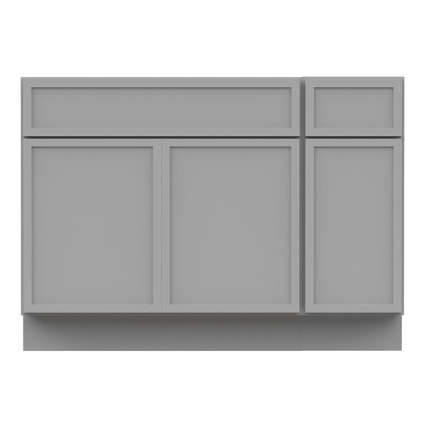 Vanity Art 45-in W x 21-in D x 32.5-in H Single Drawer Bathroom Vanity w/o Top - Grey