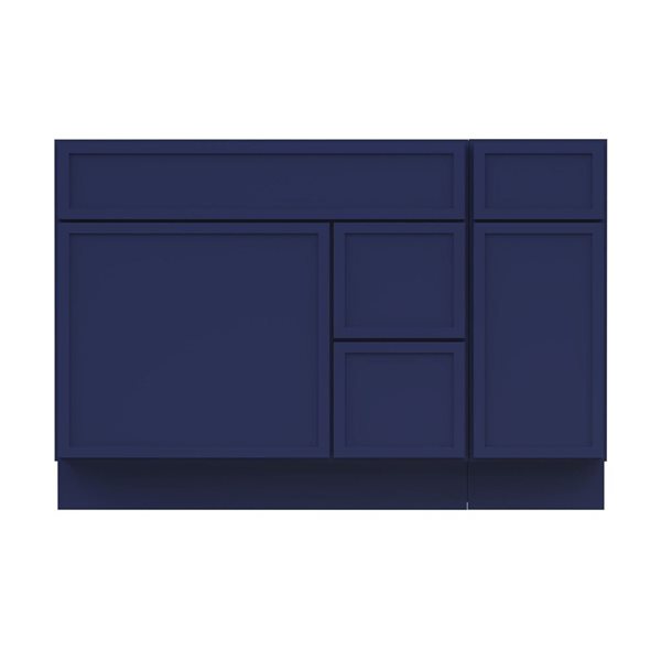 Vanity Art 48-in W x 21-in D x 32.5-in 3-Drawer Bathroom Vanity w/o Top - Blue