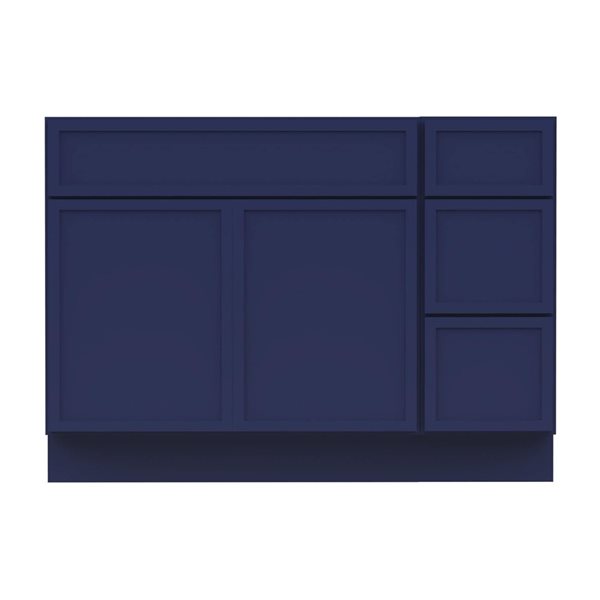 Vanity Art 42-in W x 21-in D x 32.5-in Freestanding Bath Vanity Birch Cabinet without Top - Blue