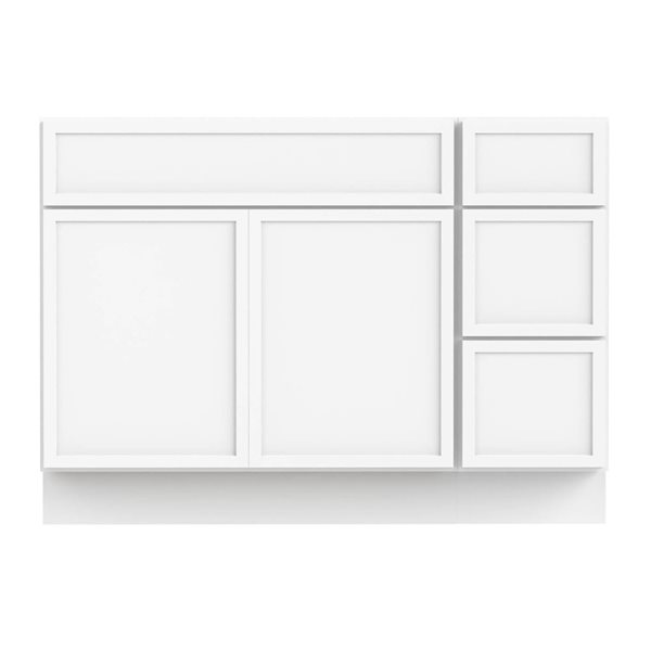 Vanity Art 42-in W x 21-in D x 32.5-in Freestanding Bath Vanity Birch Cabinet without Top - White