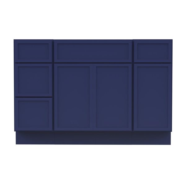 Vanity Art 48-in W x 21-in D x 32.5-in Freestanding Bath Vanity Birch Cabinet without Top - Blue