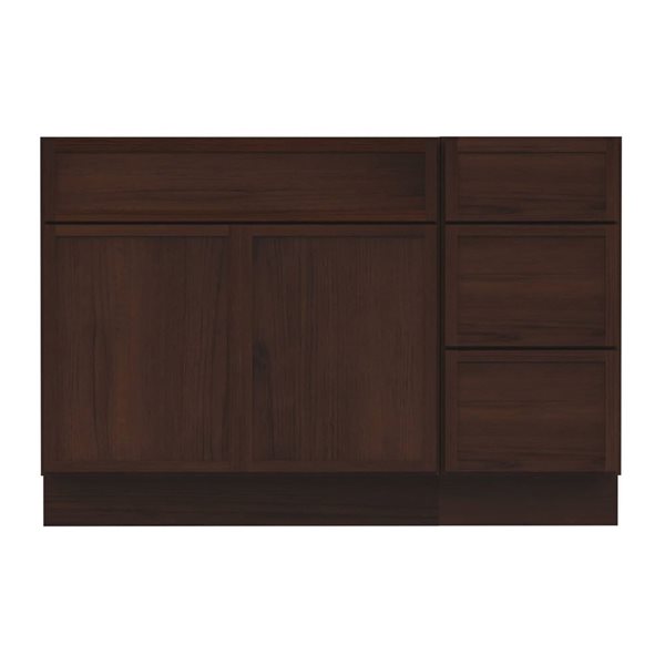 Vanity Art 45-in W x 21-in D x 32.5-in Freestanding Bath Vanity Birch Cabinet without Top - Brown