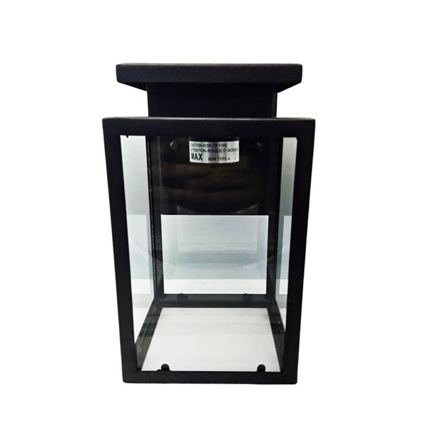 Whitfield Lighting Beau 1‑Light Black Wall Lantern Ceiling Light