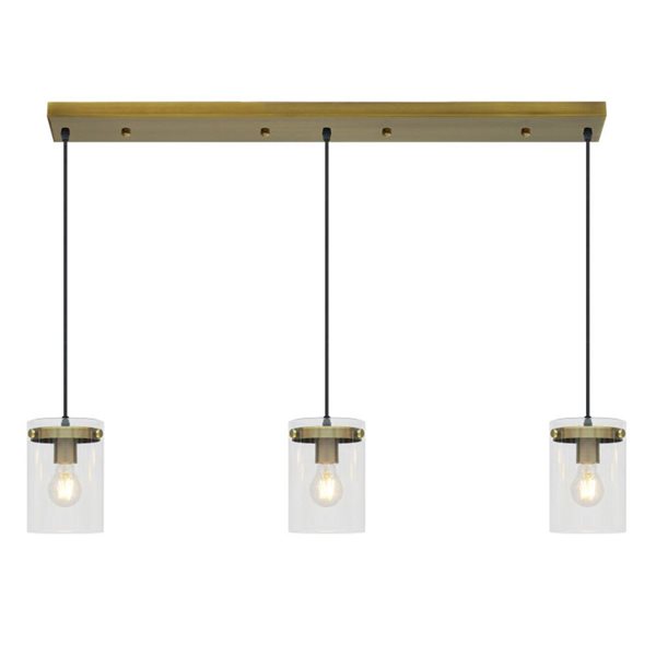 Whitfield Lighting Natural Gold 3‑Light Linear Pendant