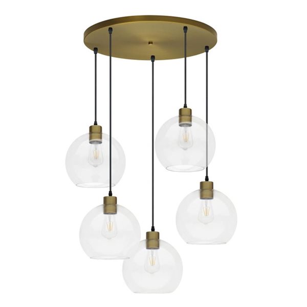Whitfield Lighting Natural Gold 5‑Light Round Pendant