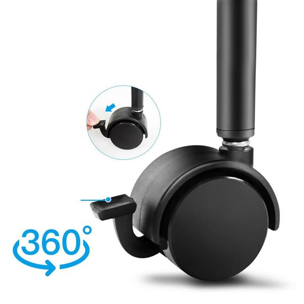 Costway 5-Tier Mesh File Utility Cart for Home Office or Kitchen - Black